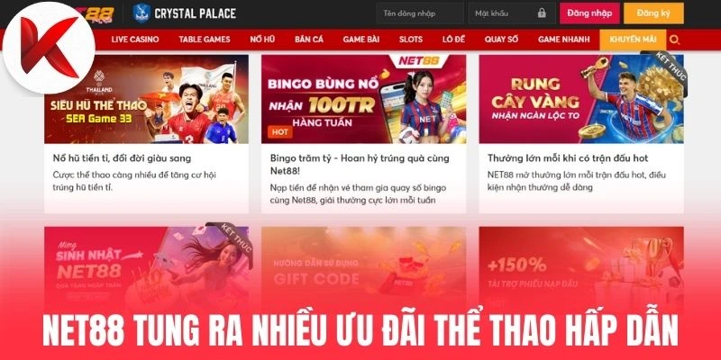 Nhà cái tung ra nhiều ưu đãi thể thao hấp dẫn