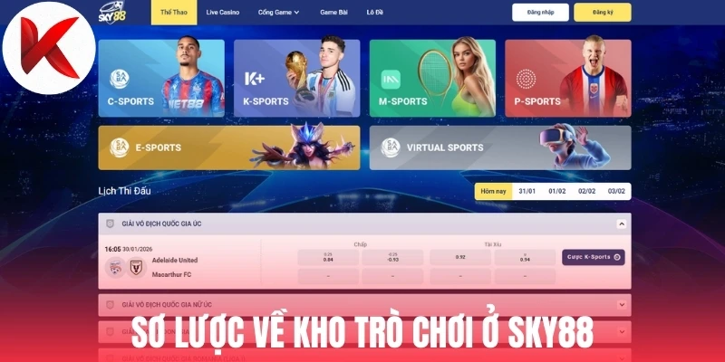 Sơ lược về kho trò chơi ở Sky88